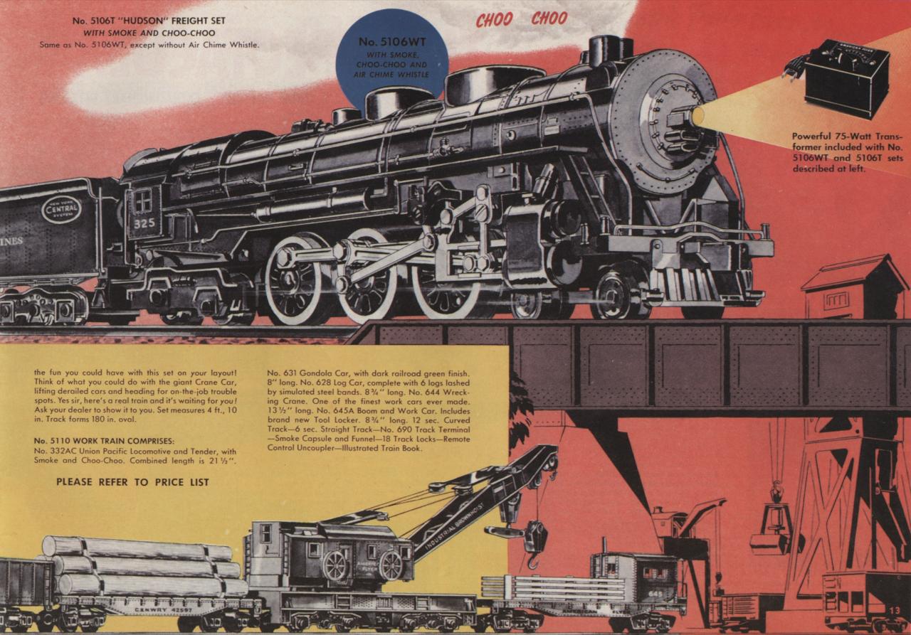 American Flyer Trains 1951, page 13 A.C. Gilbert Catalog Archive